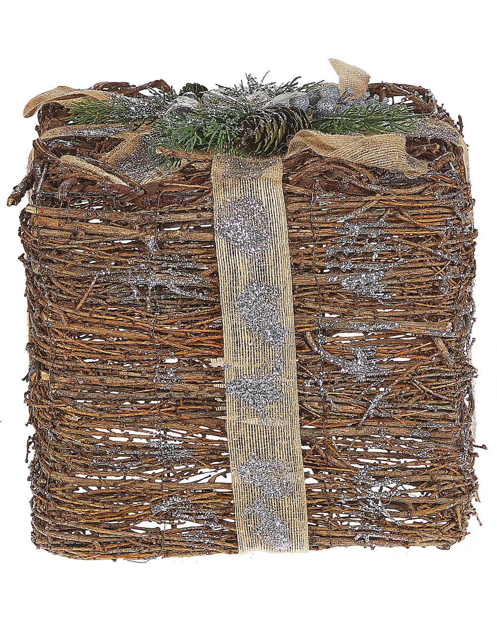 Weihnachtsdekoration 2er Set INARI 28/21 cm Weihnachtsgeschenke Silber_787423