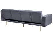 Schlafsofa 3-Sitzer VISNES Samtstoff Grau_726287