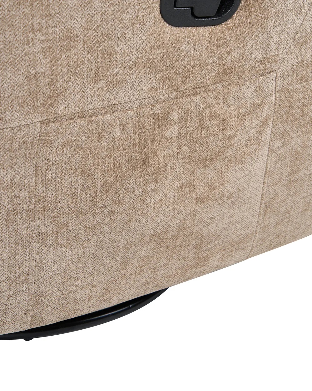 Rocking Recliner Chair REA Swivel Chenille Light Brown_1100130