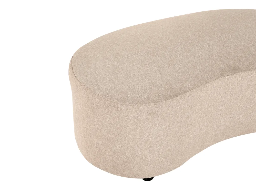 Sofa AMAL mit Ottomane Stoff Beige_1145674