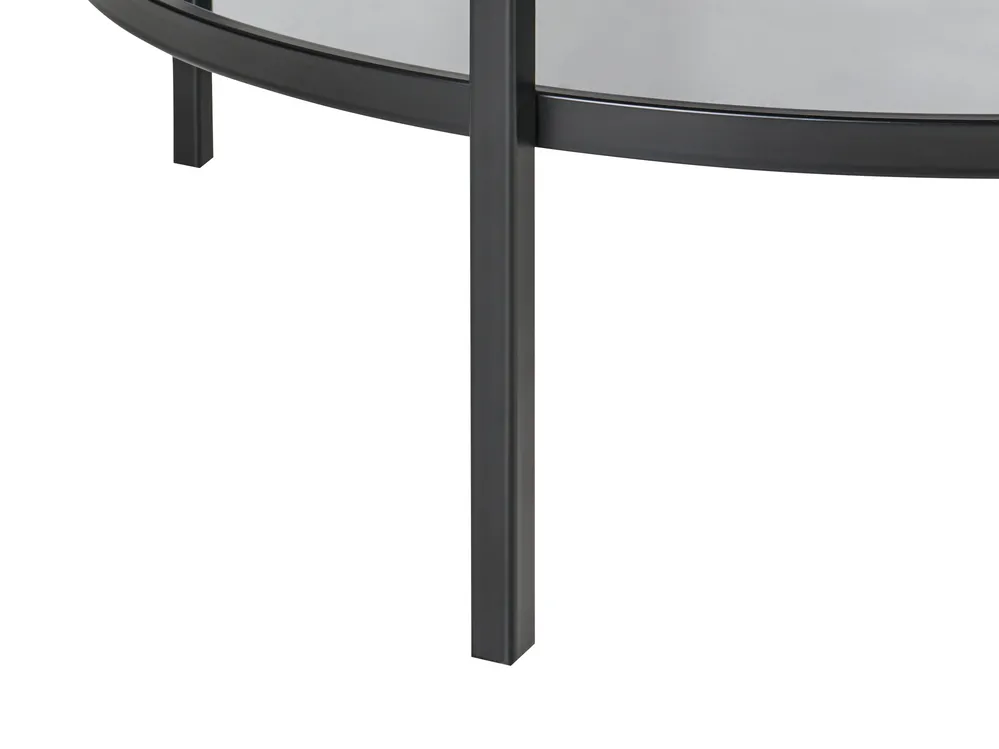 Coffee Table TELLAKA Tempered Glass Black_998686