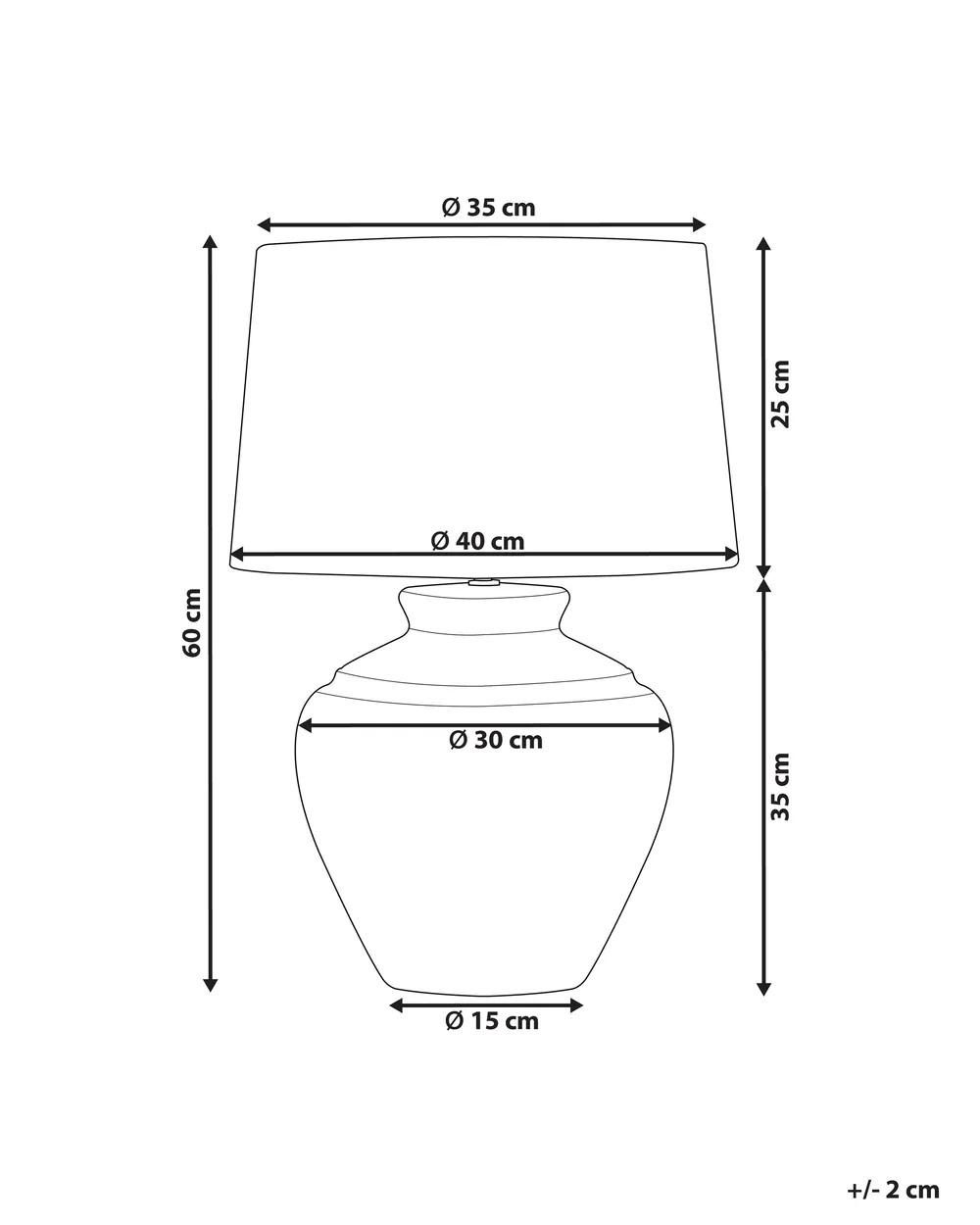 Tischlampe CAINE Keramik Hellbeige_822435