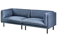 Sofa 3-Sitzer VORGOD Stoff Dunkelblau_996596