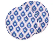 Gartenkissen 2er Set CERIANA Tiermuster 40 x 40 cm Blau_880904