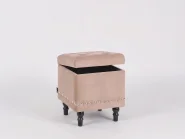 Storage Pouffe LORETTO Velvet Beige_1186160