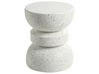Beistelltisch FALIRO 37 cm 37 cm Terrazzo Optik Cremeweiß