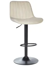 Set of 2 Bar Chairs DUBROVNIK Swivel Velvet Light Beige_913964