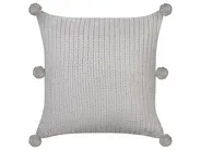 Dekokissen 2er Set OCOTEA 45 x 45 cm Baumwolle Grau Ohne Muster_914076