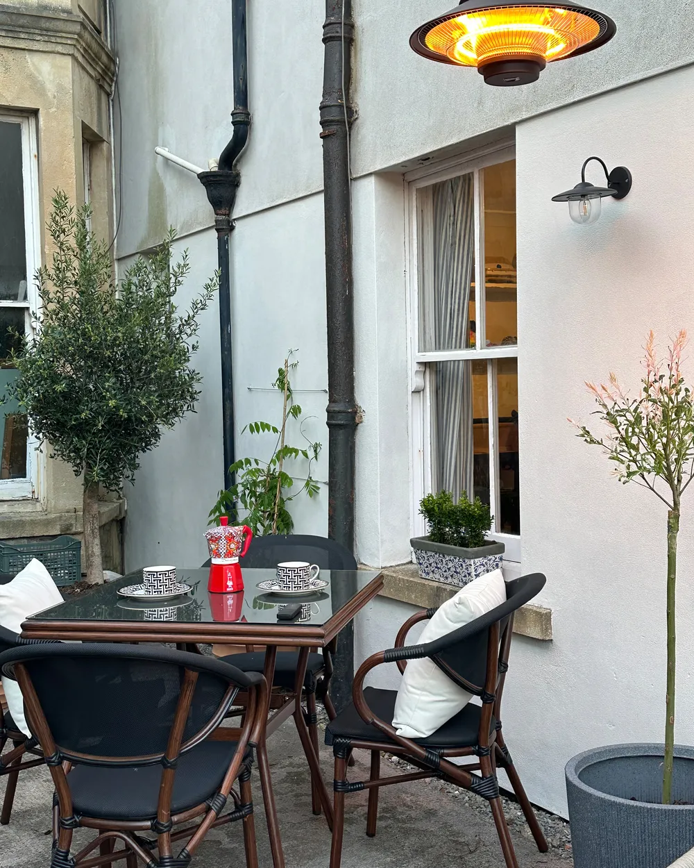 Hanging Infrared Patio Heater MERAPI 1500 W with Remote Black_928814