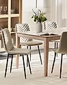 Esszimmerstuhl 4er Set HAVRE Samtstoff Beige
