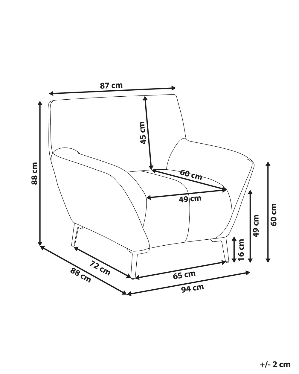 Sessel LAKENE Stoff Cremeweiß_1072786