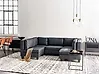 U-förmiges Modulsofa 5-Sitzer UNSTAD Kunstleder Schwarz