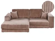 Ecksofa 3-Sitzer LOFOTEN Cord Hellbraun rechtsseitig_970069