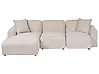 Modul Ecksofa HEDE Stoff Hellbeige rechtsseitig