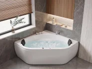 Corner Hot Tub with LED MEVES 1400 x 1400 mm White_1155118