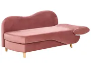 Rechtsseitige Chaiselongue MERI mit Stauraum Samtstoff Rosa_914304