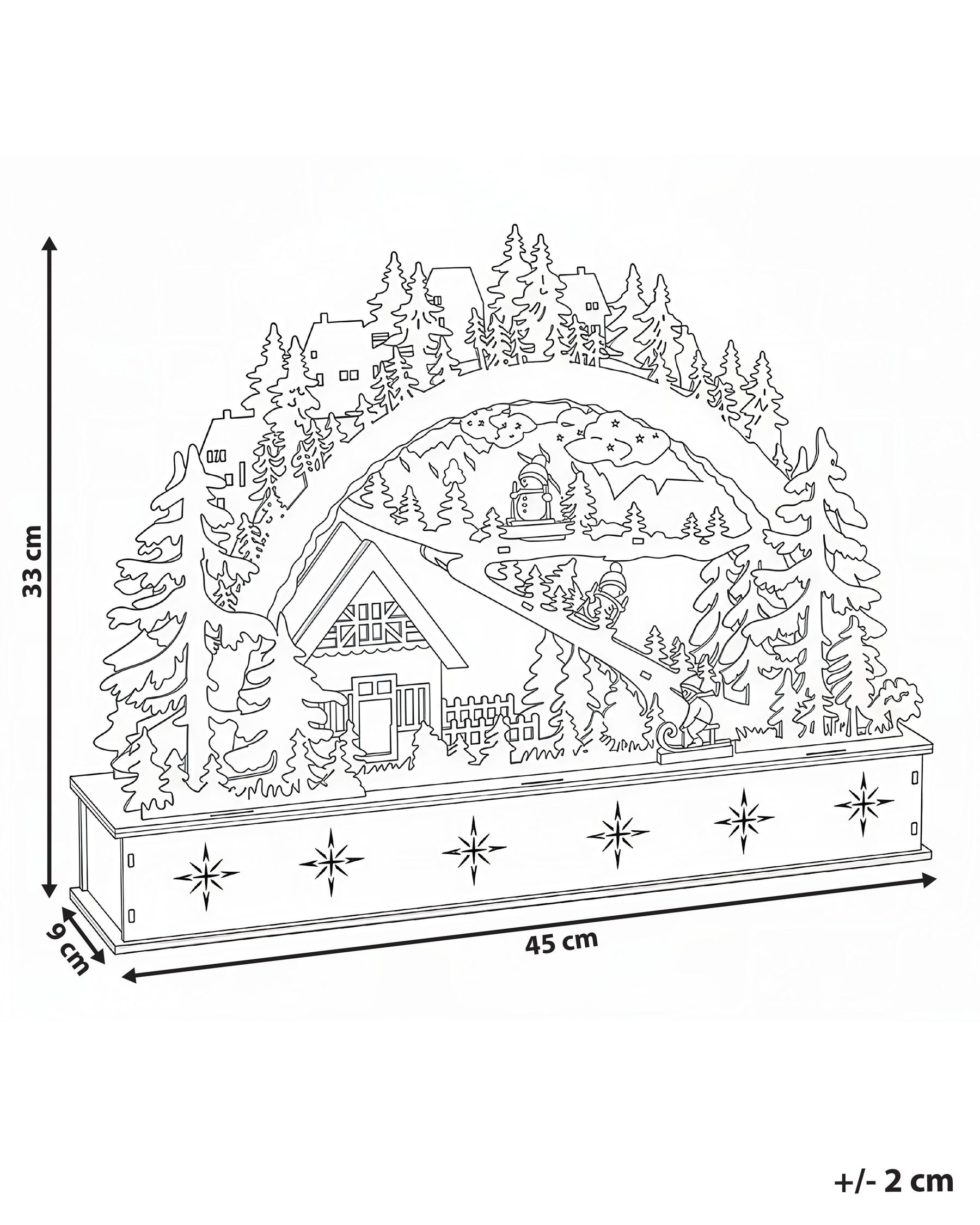Weihnachtsdekoration LED GOKSJO 33 cm Hellbraun_1016900