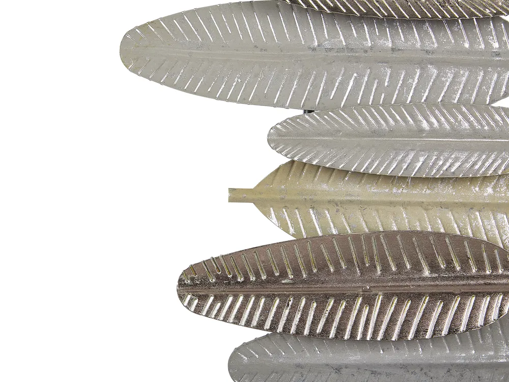 Wall Decor Feather ANTIMONY Metal 37 cm Silver_777825