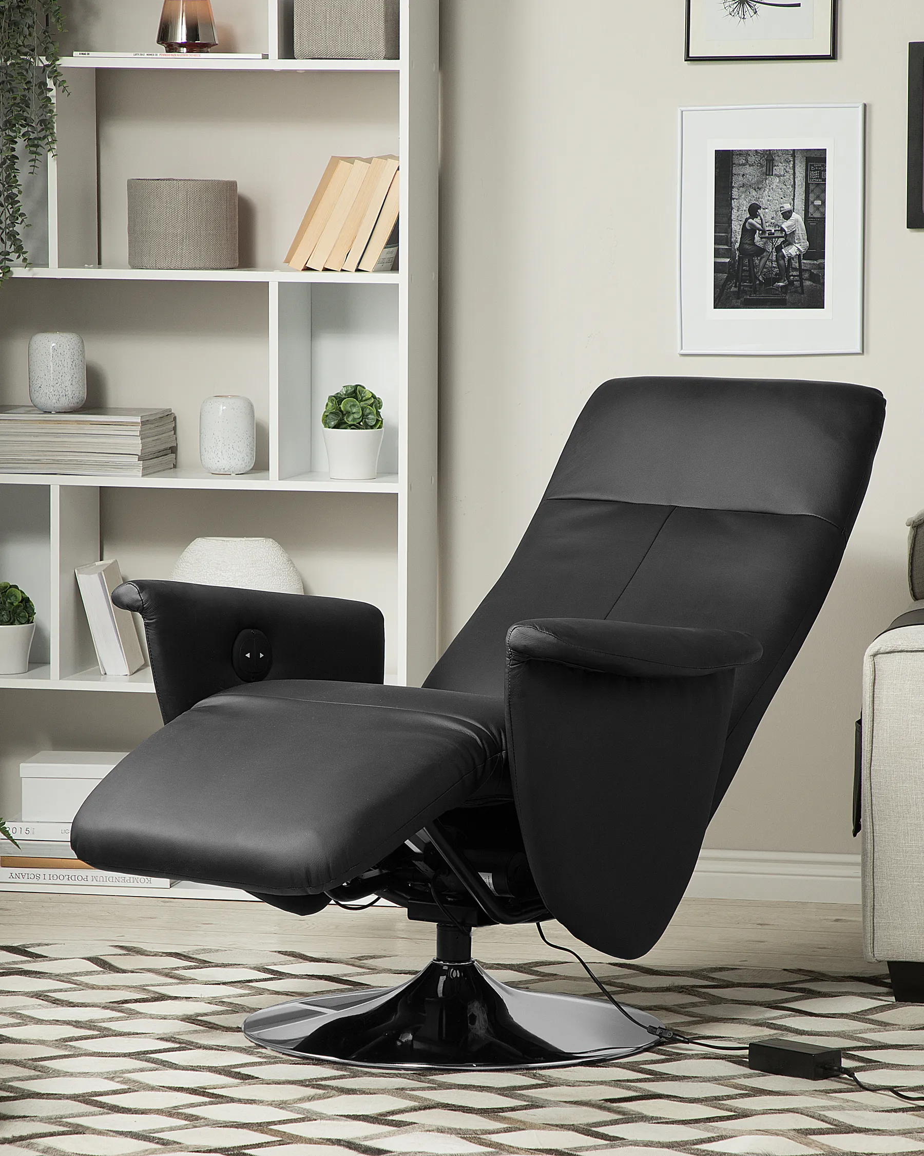 Relaxfauteuil PRIME inclusief voetensteun Kunstleer Zwart_709139