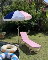 Sonnenliege PORTOFINO mit Relaxfunktion Metall Rosa_1019755