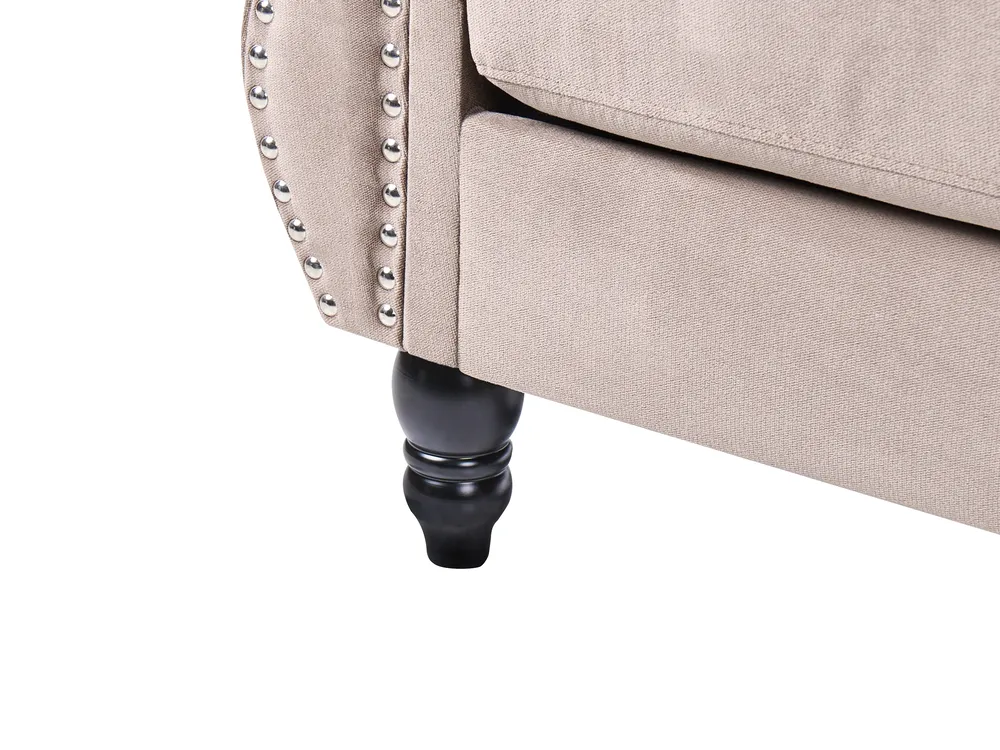 Sofa 3-Sitzer SKIEN Samtstoff Taupe_1034468