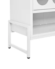 Sideboard mit 2 Türen SOLETTA Metall Weiß_1049302