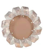 Wandspiegel MANGALORE 54 cm 54 cm Metall Weiß_748012