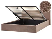 Bett mit Stauraum ORBEY Bouclé Braun 160 x 200 cm_982014
