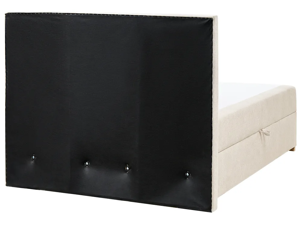 Kontinentalni krevet s prostorom za pohranu MAJOR Svijetlo bež 120 x 200 cm_1028004