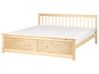 Bett mit Lattenrost Kiefernholz OLENDON 180 x 200 cm Hellbraun