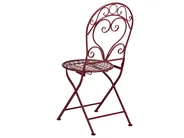 Bistro Set ALBINIA Metall Burgunderrot_1016246