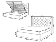 Ottoman Bed LUBBON Velvet Light Grey 180 x 200 cm (EU Super King)_1080585