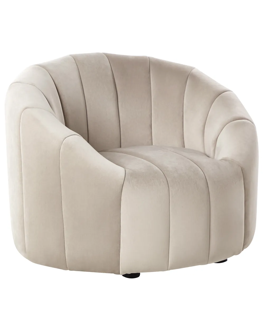 Sessel MALUNG Samtstoff Beige
