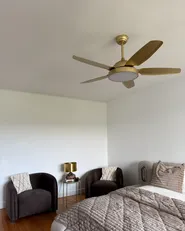 Deckenventilator mit Licht GOSHAABA mit Fernbedienung LED Messing_1062794