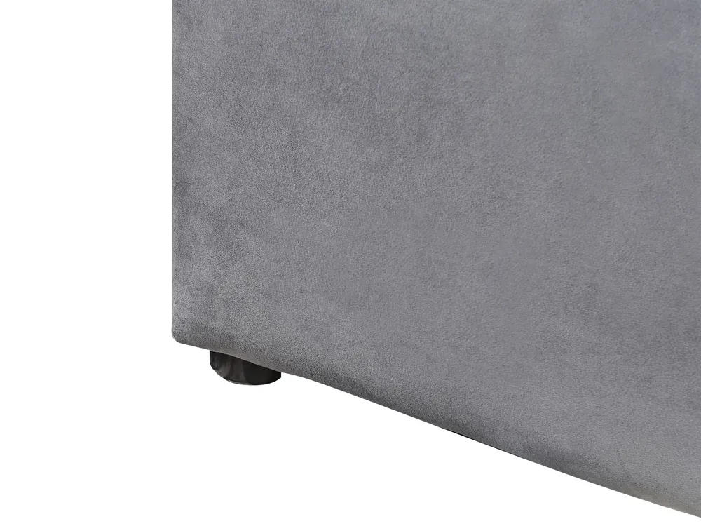 Bett mit Stauraum BOUSSE Samtstoff Dunkelgrau 180 x 200 cm_862611
