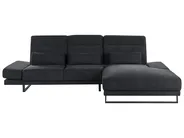 Corner Sofa 4 Seater IKAST Fabric Black Left Hand_959780