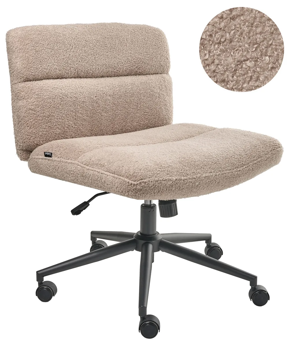 Schreibtischstuhl CATLIN Bouclé Beige