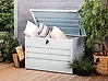 Aufbewahrungsbox CEBROSA 100 cm 62 cm Metall Hellgrau