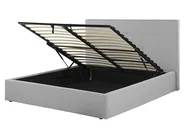 Bett mit Stauraum LORIENT Stoff Grau 160 x 200 cm_827040