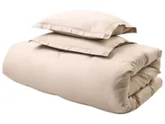 Bettwäsche-Set PARKROSE 150 x 200 cm Baumwollsatin Beige_1059880