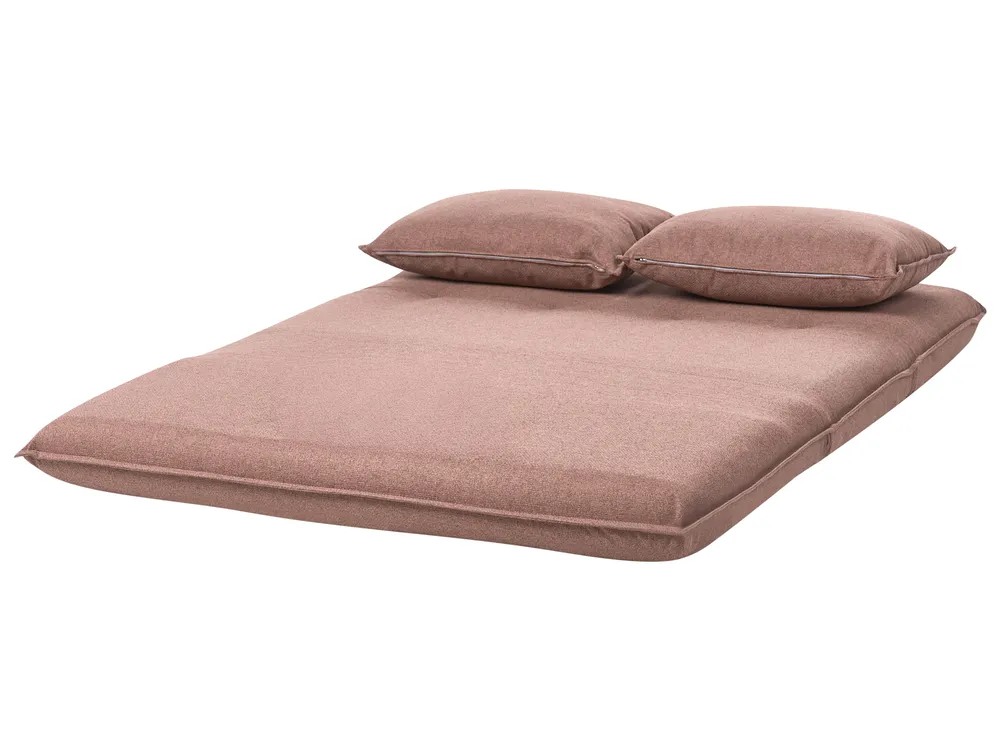 Schlafsofa 2-Sitzer ROROS Kunstleinen Braun_1038957