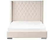 Bed Velvet LUBBON 140 x 200 cm (EU Double) Off-White_882156
