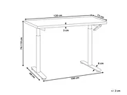 Schreibtisch manuell höhenverstellbar DESTINAS 120 cm 72 cm Weiß_899063
