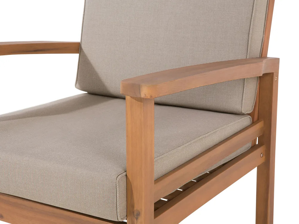 Lounge Set mit Tisch 4-Sitzer MANILA zertifiziertes Akazienholz Hellbraun_803061