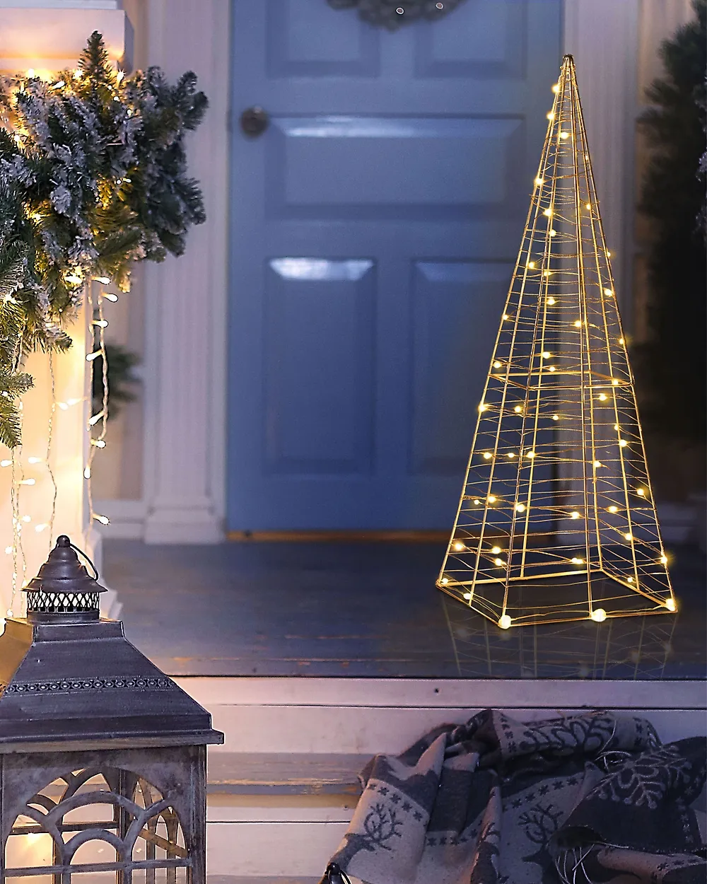 Outdoor Decoration LED PUKSALA 60 cm Christmas Tree Silver_1178540