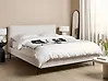 Bett mit Lattenrost Bouclé CORIO 160 x 200 cm Cremeweiß