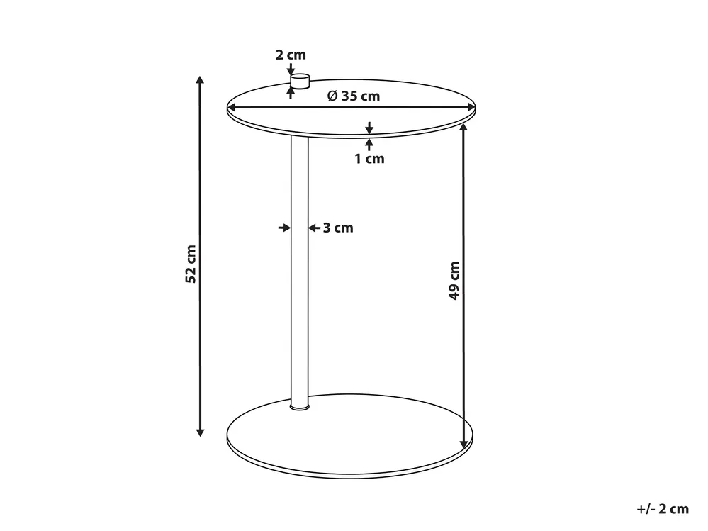 Beistelltisch KENSICO Metall Cremeweiß_1131750