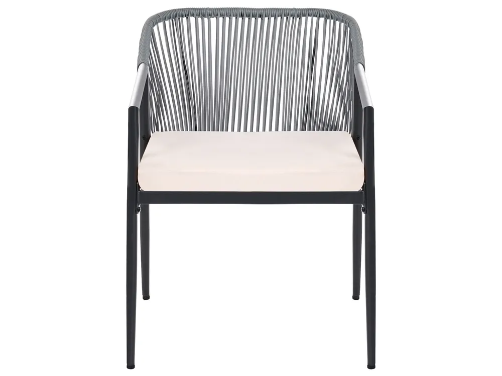 Lounge Set mit Tisch 4-Sitzer FLERO Polyrattan Schwarz_1079396