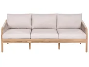 Gartensofa mit Tisch 3-Sitzer SUMBA Akazienholz Hellbraun_1087513