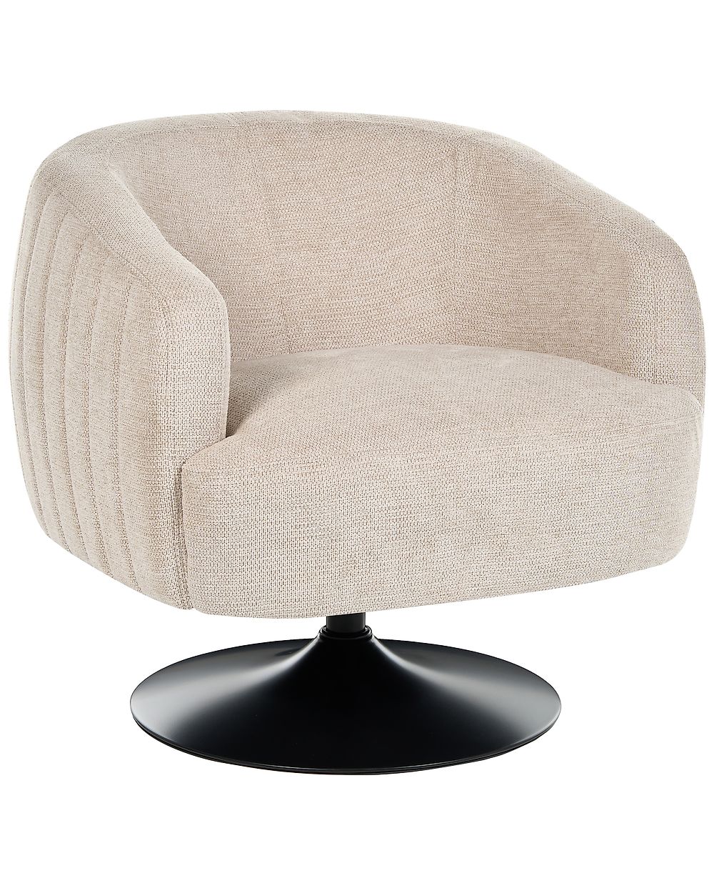 Drehsessel NORAGER Stoff Hellbeige